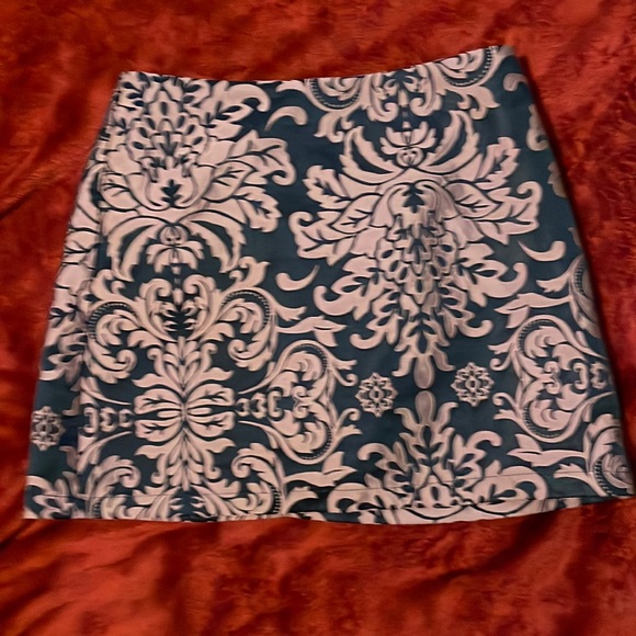 Forever 21 Blue and Pink Floral Mini Skirt - Picture 1 of 6